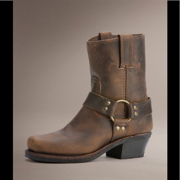 Frye Shoes - Frye Harness Ankle Boots Brown Leather 8R USA EUC